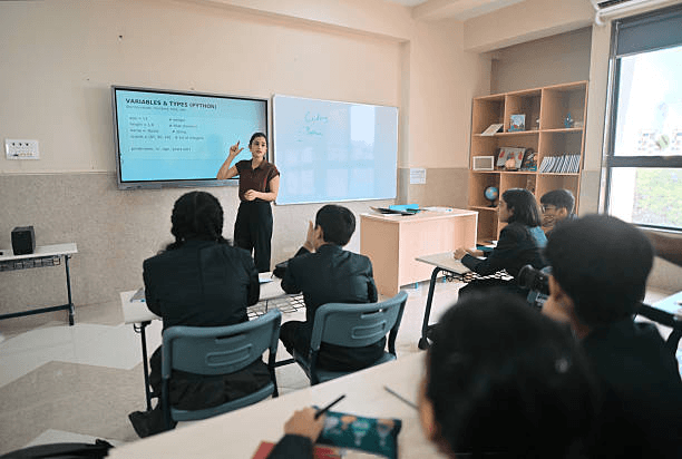 NMIMS analytics dashboard with student performance trends and department health indicators