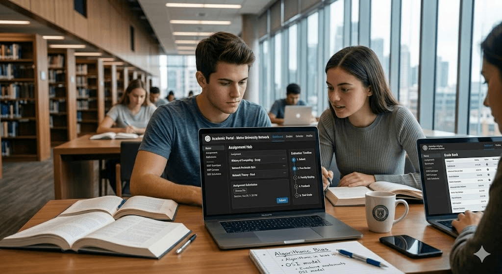 Thakur Trust student LMS interface showing standardized assignment portal and evaluation timeline consistent across multiple institutions